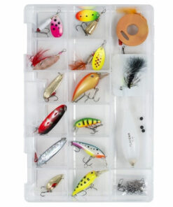 Box med beten och tillbehör - Öring/Regnbåge